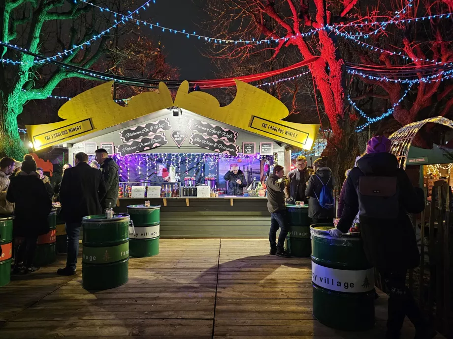 Julemarked på universitetets campus
