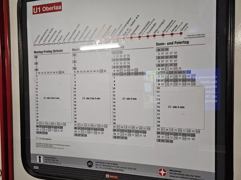 Køreplan for metro
