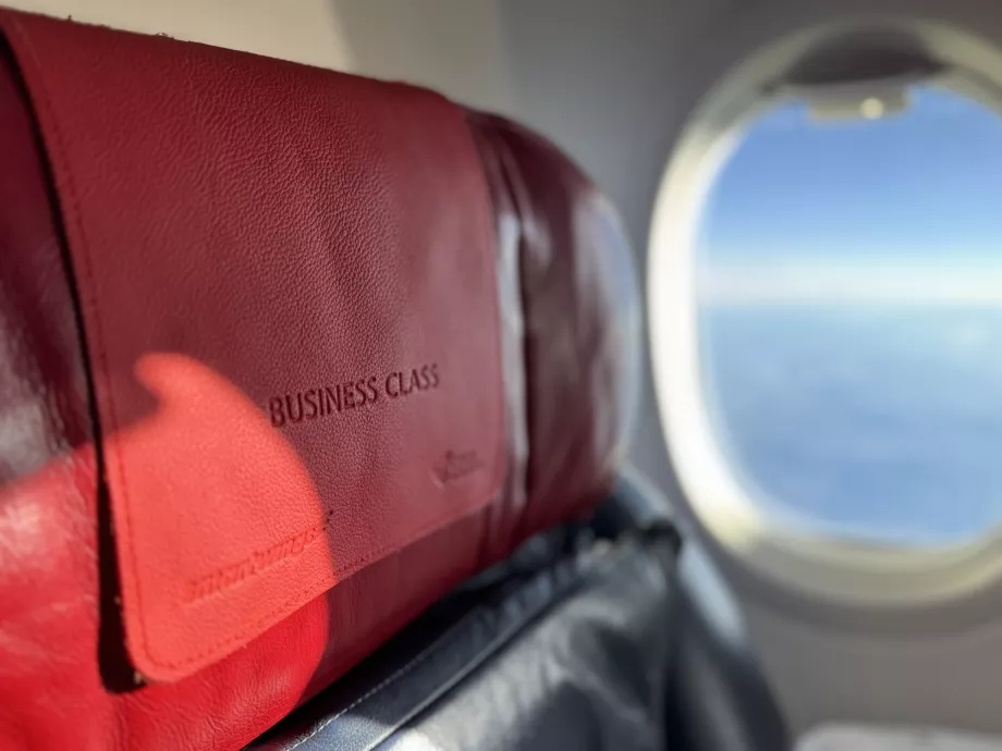 Detaljer om sædet på business class
