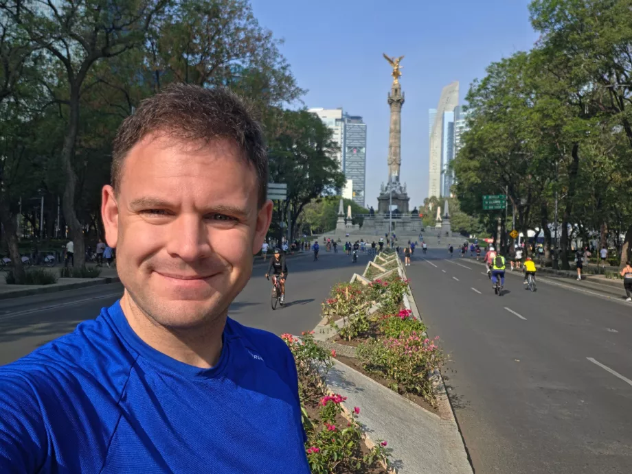 Løbetur søndag morgen gennem CDMX's gader