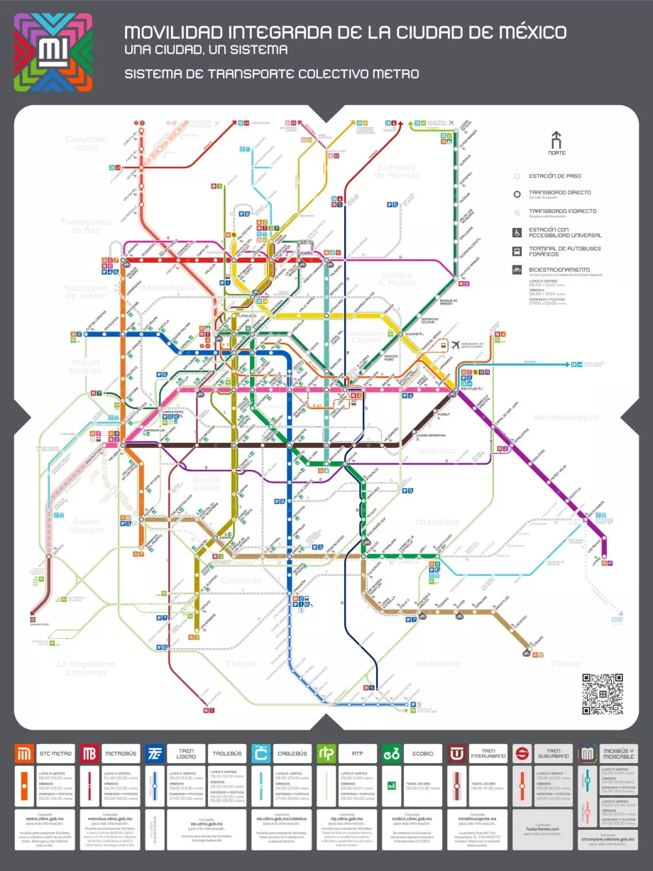 Mexico City Metro kort