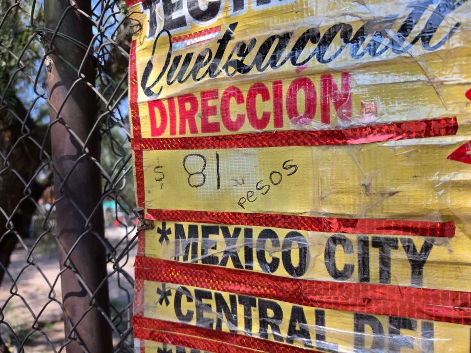 Pris på busser til Mexico City centrum