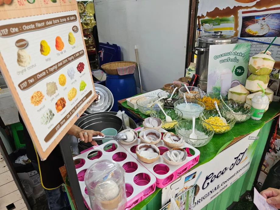 Chatuchak-markedet, kokosnøddeis