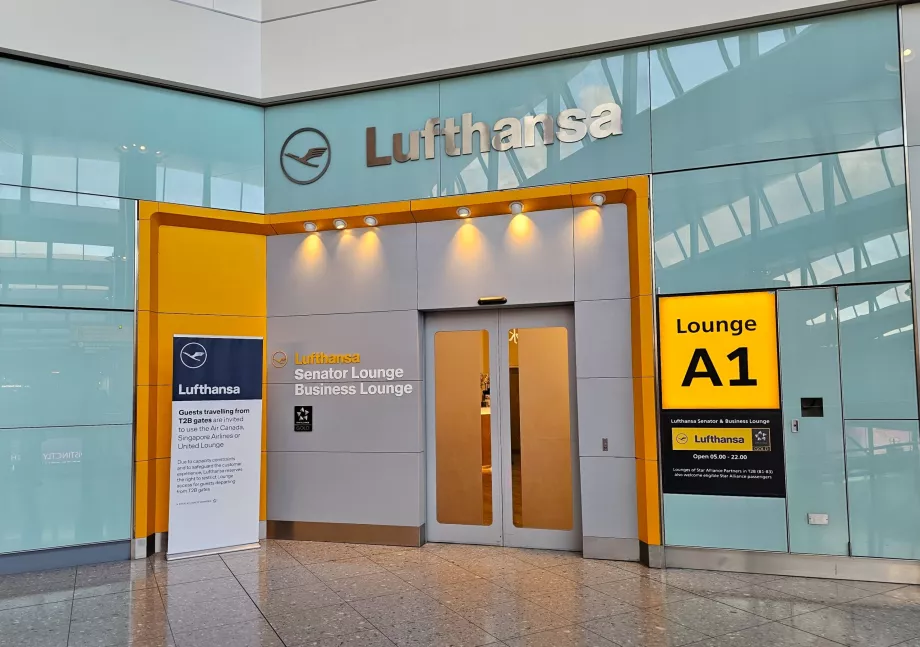 Indgang til Lufthansa-loungen i Terminal 2