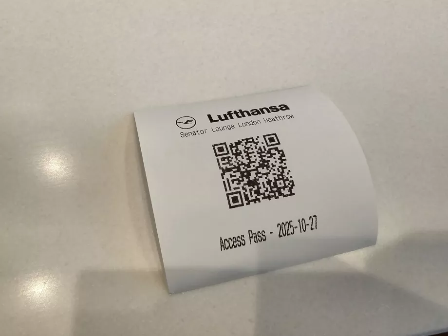 Stregkode for at komme ind i Senator Lounge