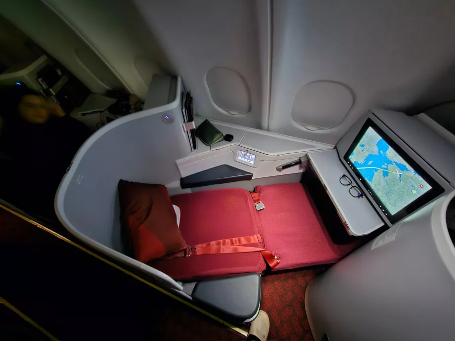 Sofa foldet ud til en seng