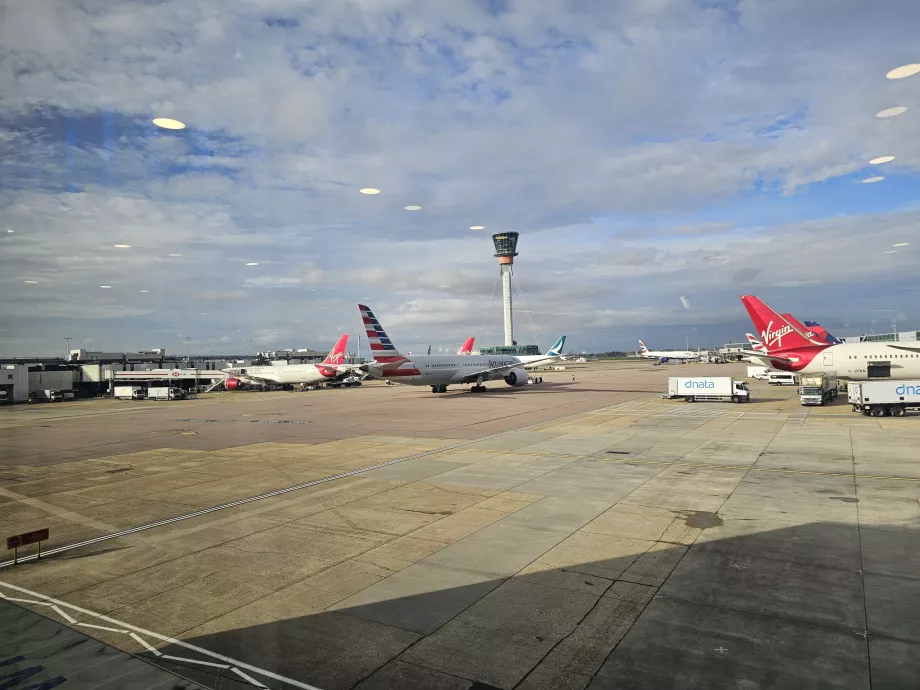 Udsigt over flyvepladsen