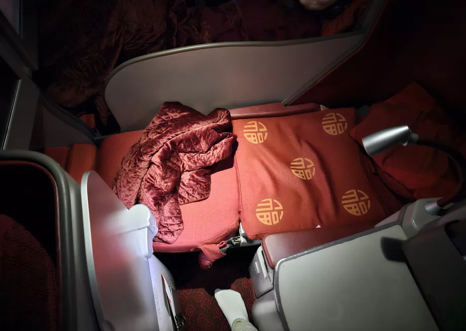 Sofa foldet ud til en seng