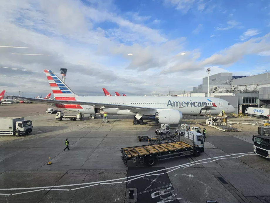 Udsigt over lufthavnens forplads¨.