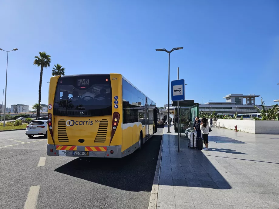Busstoppesteder i retning af Lissabon centrum