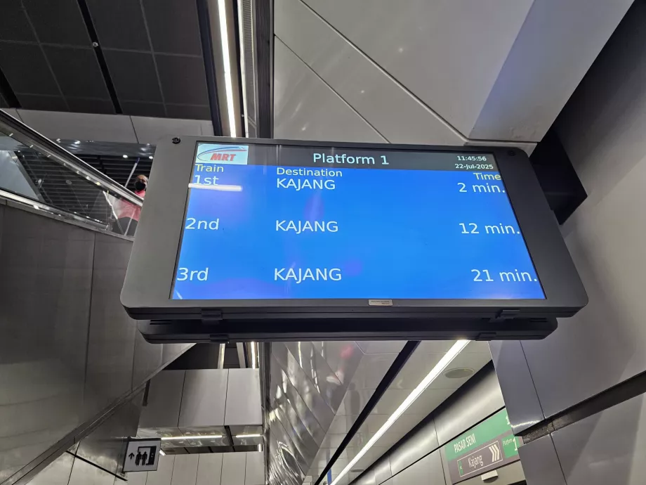 Informationstavler i metroen