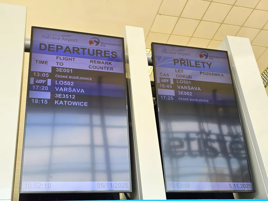 Afgange og ankomster