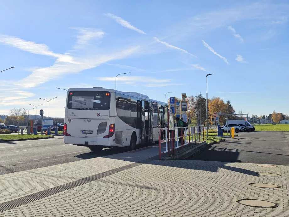 Busstoppested i retning af Nový Jičín, Kopřivnice m.fl.