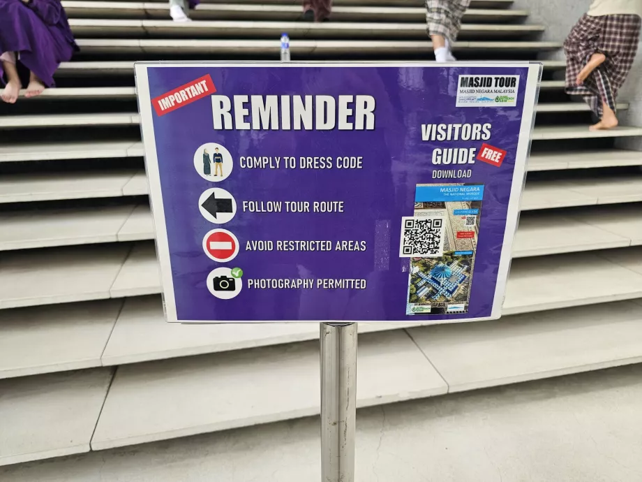 Informationsskilte, den nationale moské