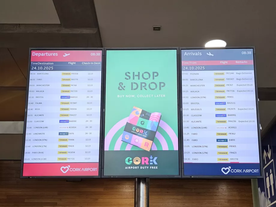 Ankomster og afgange - tavler