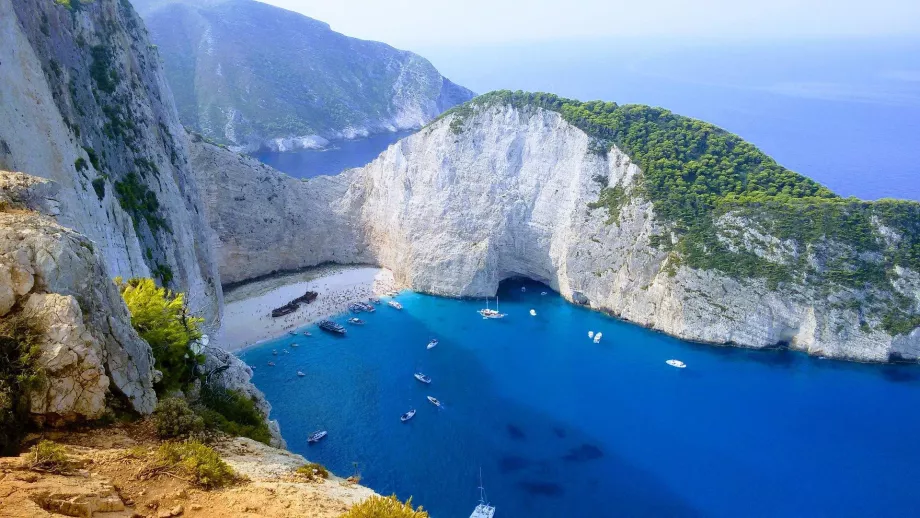 Udsigt over Navagio-stranden