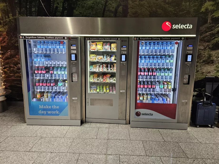 Selecta-automater i Frankfurt lufthavn