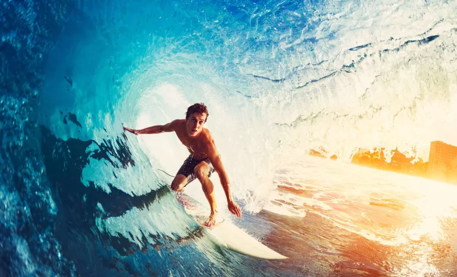 Surfing på Hawaii