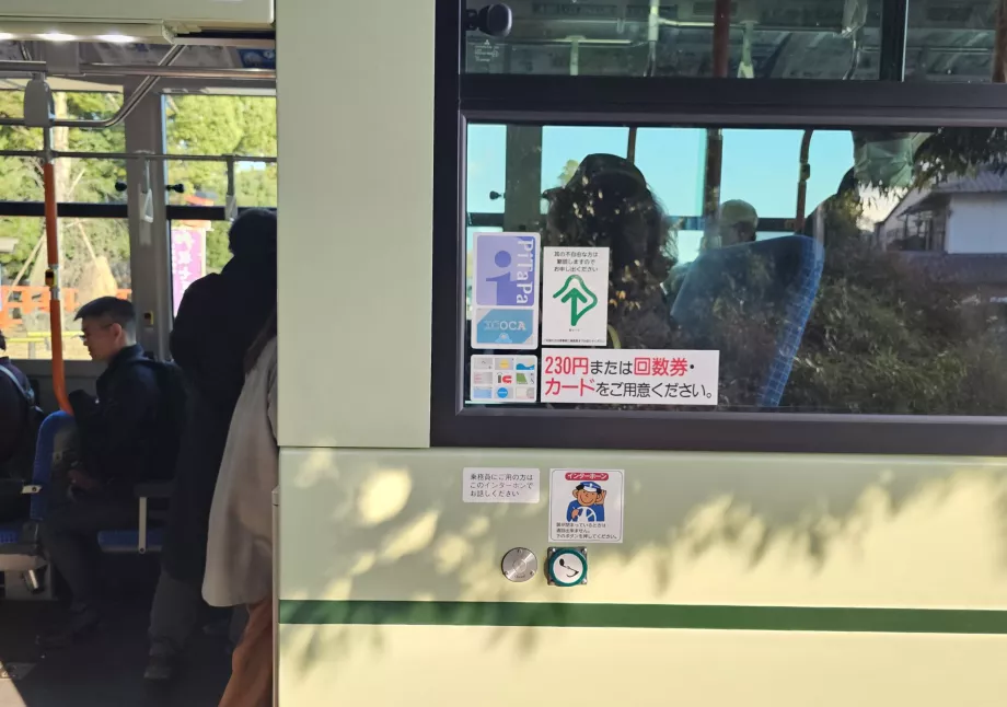 Information om betalingsmuligheder i bussen