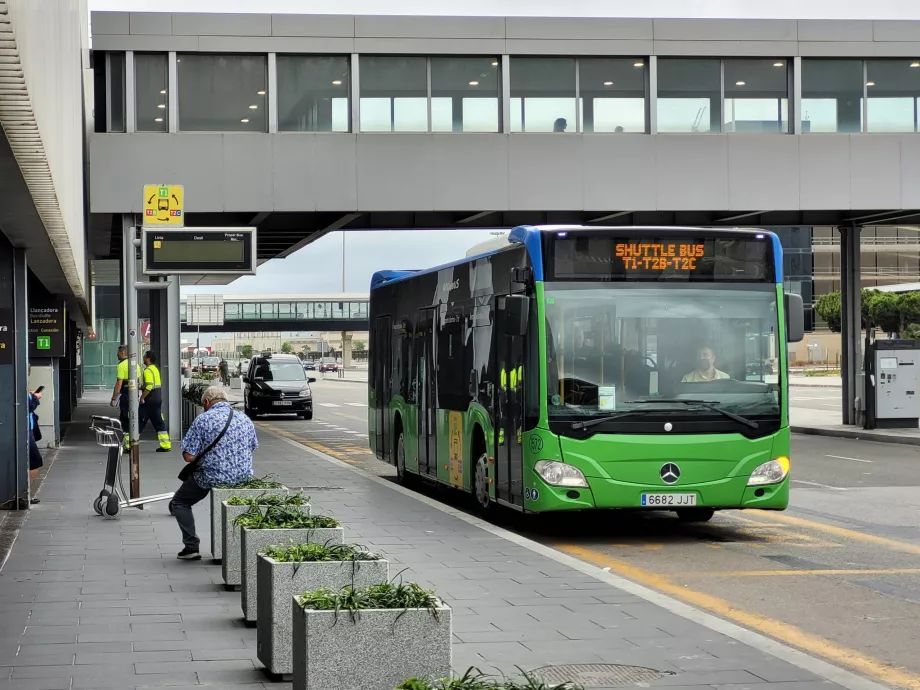 Gratis shuttlebus mellem terminalerne