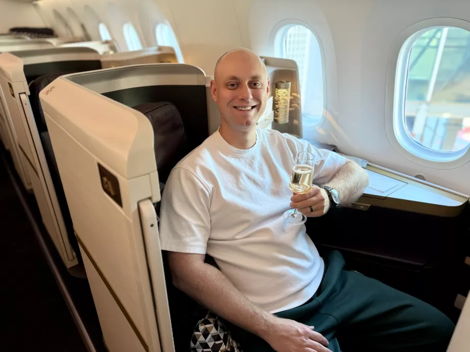 Champagne før take-off