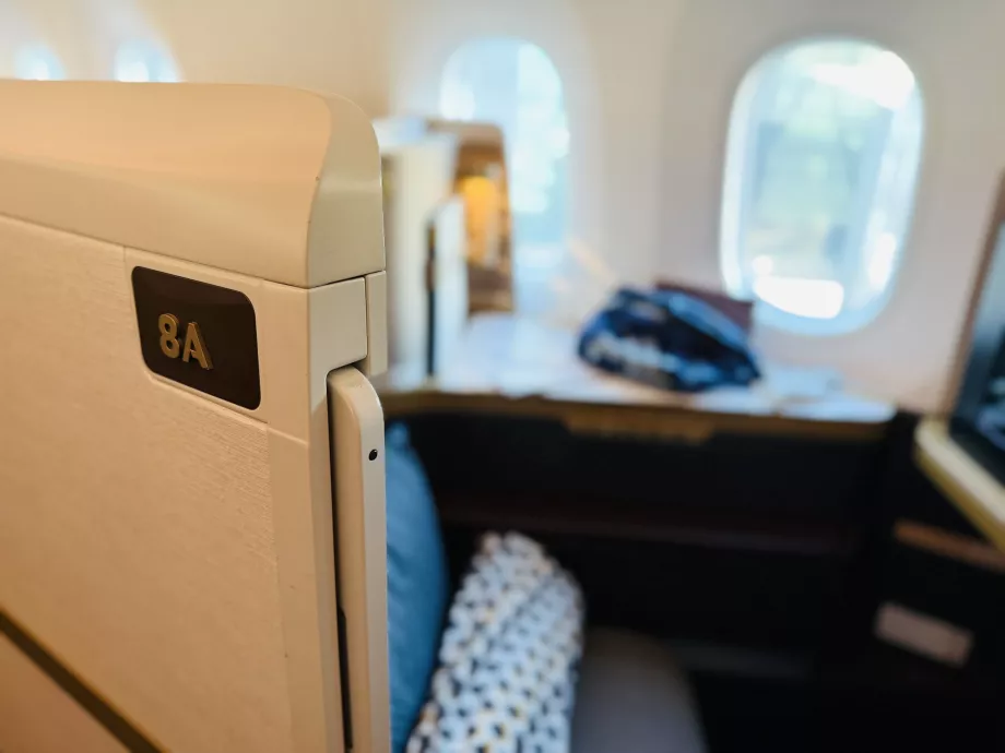 Mit sæde 8A med dørdetaljer