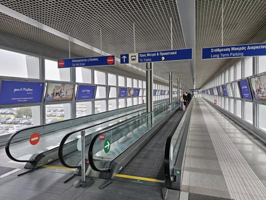 Kørselsvejledning til metro og tog, Athens lufthavn