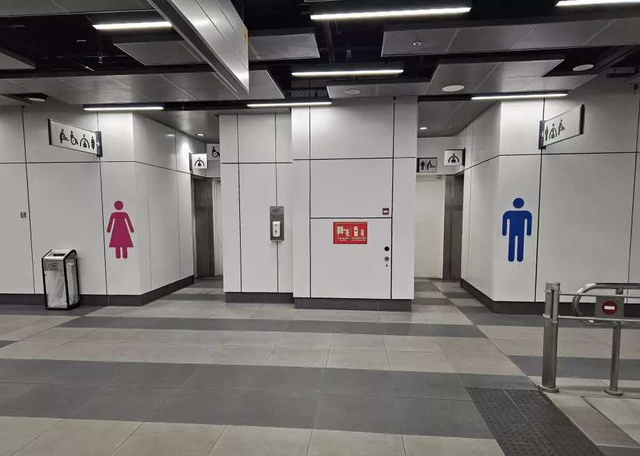 Gratis toilet på metrostationen