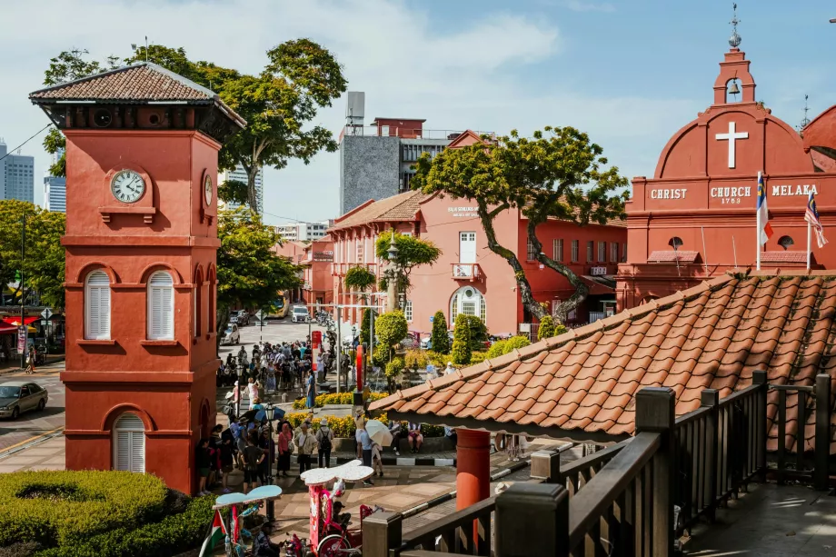 Klokketårn i centrum af Malacca