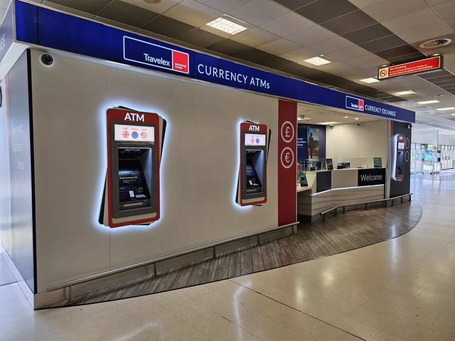Hæveautomater og vekselkontorer Travelex