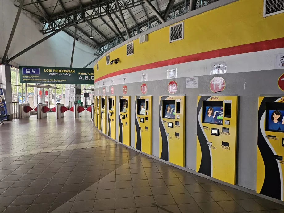 Billetautomater, busstation
