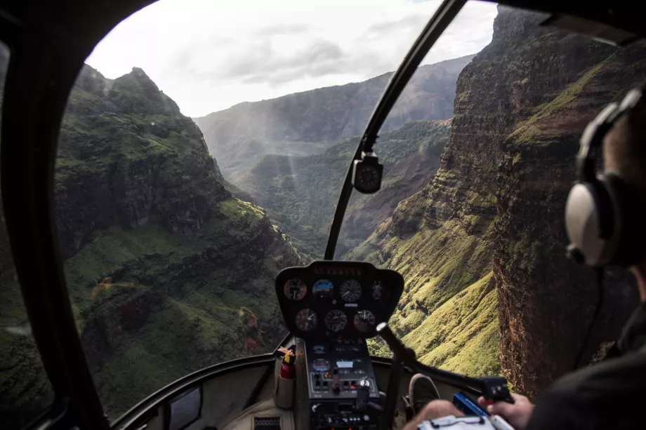 Sightseeingflyvning i det indre af Molokai