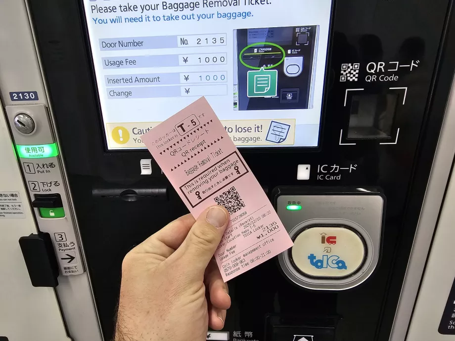 Billet fra bagageopbevaring