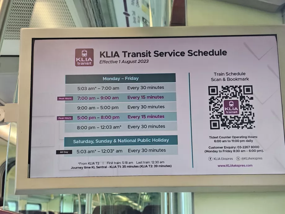 Frekvens KLIA Transit