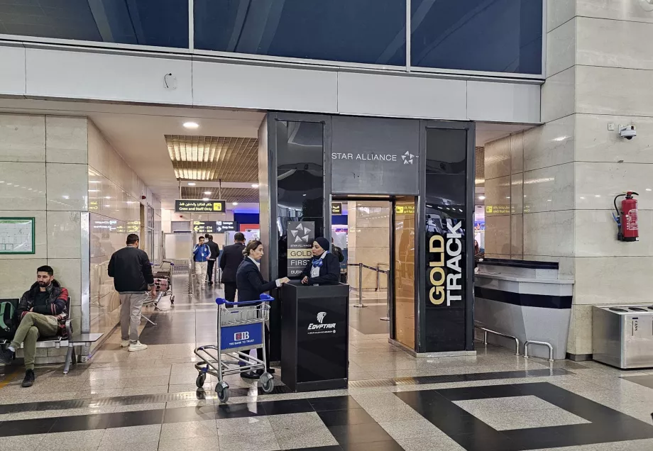 Fast track til paskontrol, Terminal 3