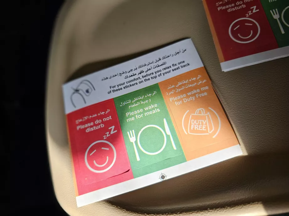 Klistermærker - information til kabinepersonalet