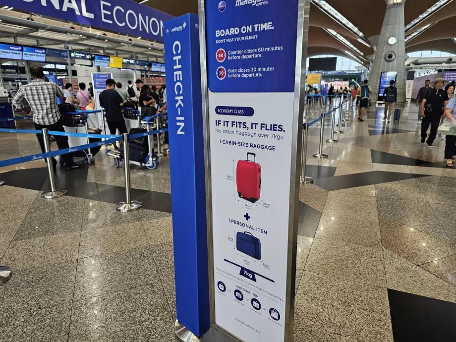 Håndbagage, Malaysia Airlines