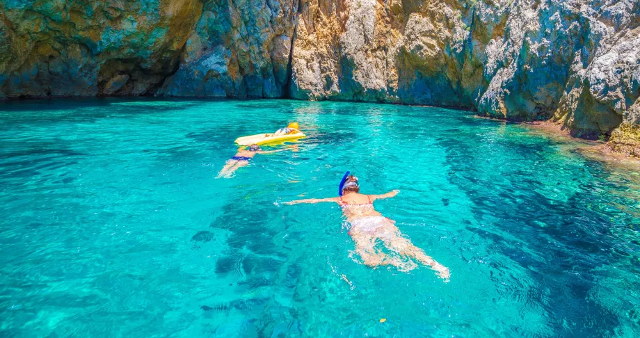 Snorkling på Korfu