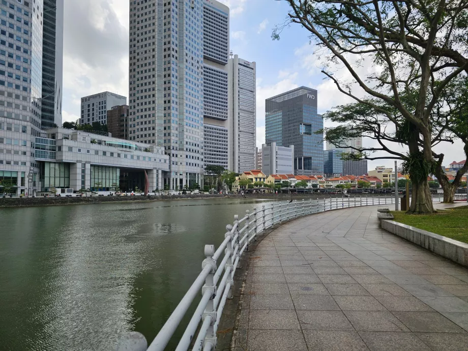 Promenade langs Singapore-floden