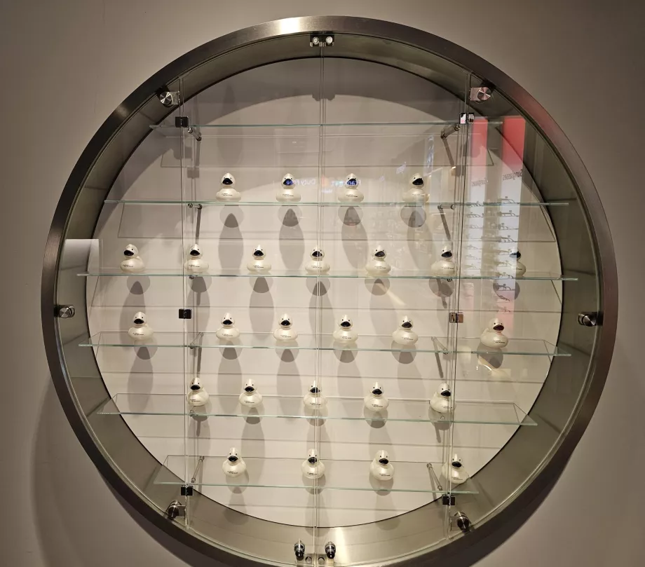 Udstillingsvindue med samleænder