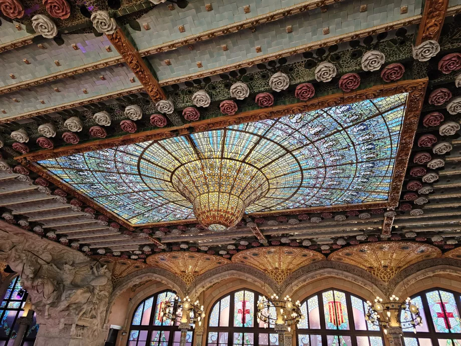 Palau de la Música Catalana, detalje i loftet