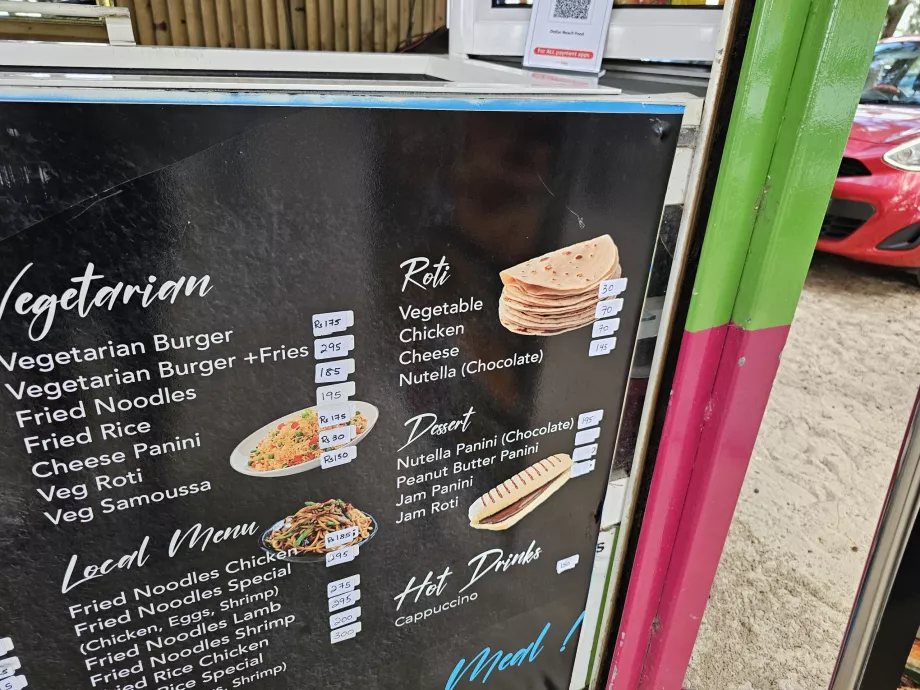 Priser i boderne på stranden