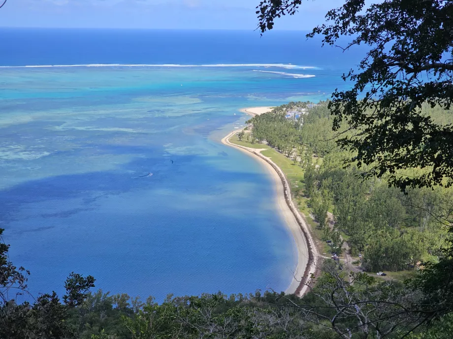 Udsigt over Le Morne Kite Lagoon