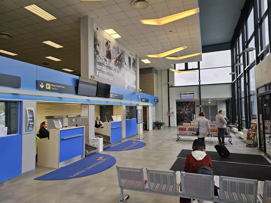 Tartu lufthavns check-in hal