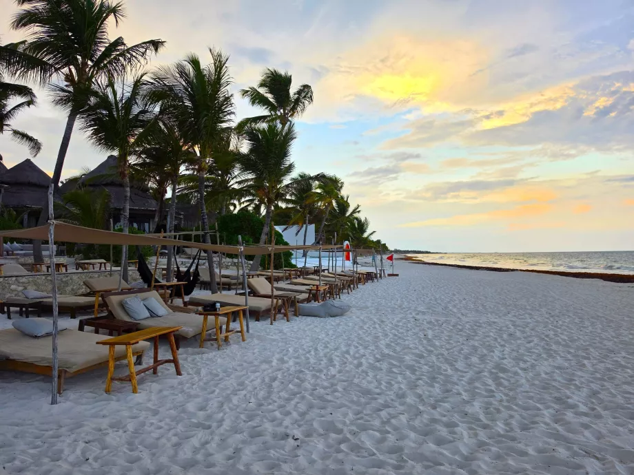 Stranden i Tulum-hotelområdet