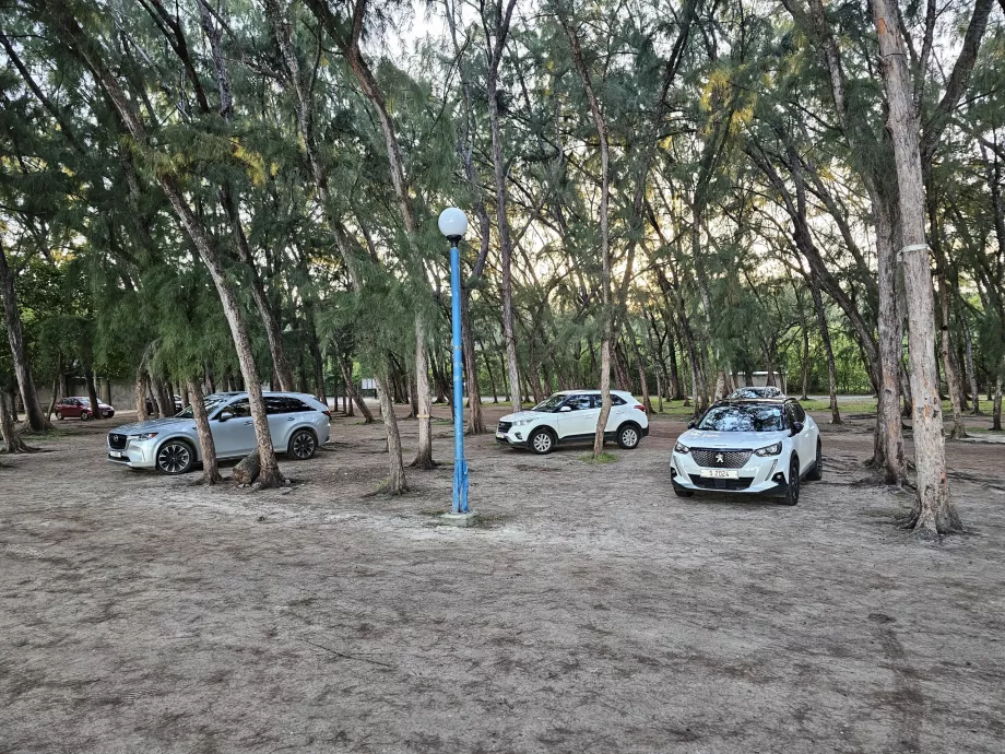 Parkering ved Mon Choisy-stranden