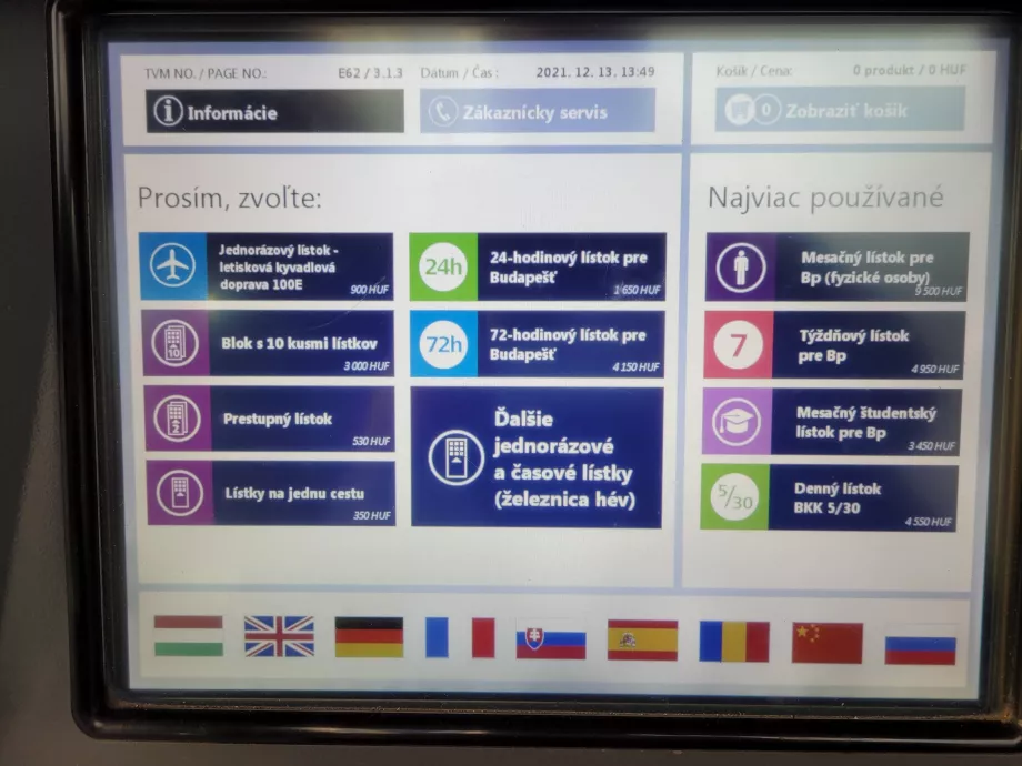 Billetudvalg på slovakisk
