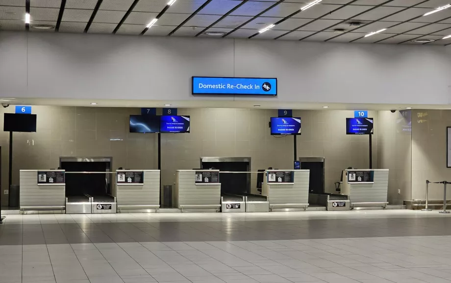 Indenlandsk check-in ved transfer