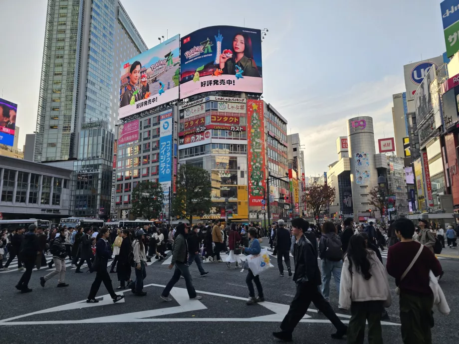 Shibuya Junction tidligt på aftenen