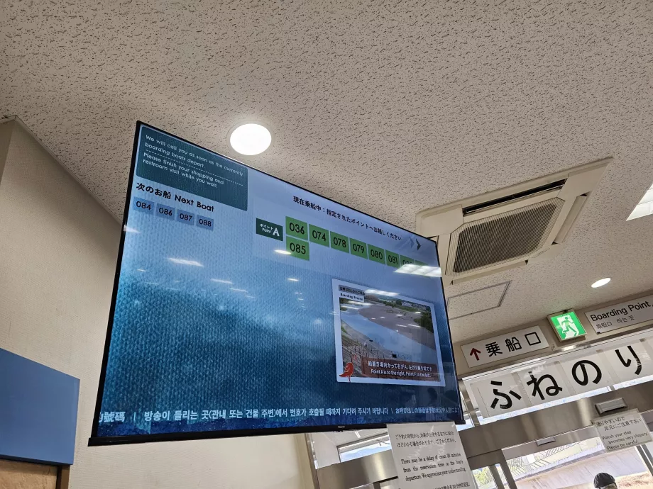 Ombordstigning på skibet efter antal